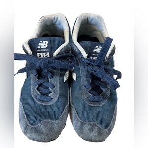 New Balance Shoes Kids/Mens 5.5 Womens 7 515 Sneakers Blue Suede Lace Up Low Top